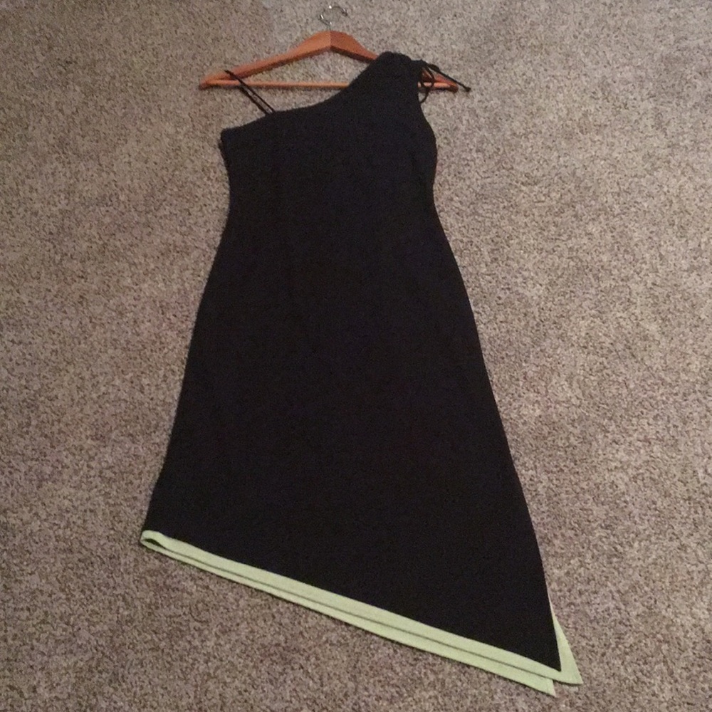 Express  Black and Green Dress.